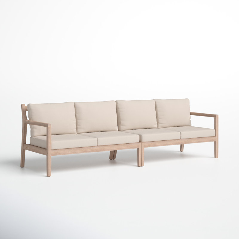 Joss & Main Amina 54'' Wide Outdoor Solid Wood Acacia Loveseat & Reviews Wayfair